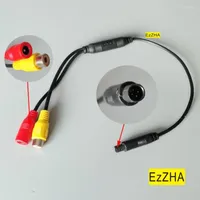 Car Rear View Cameras Reverse Backup Camera 4-Pin Male Connector To RCA Wire Power Harness Adapter Female CVBS Signal