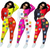 2022 Brand Designer Women Letter Tracksuits Winter Fall Plus Size S-3XL 2 Piece Sets Fashion Hoodies Pants Pullover Sports Suit Long Sleeve Outfits DHL 3509