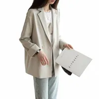 women's Suits & Blazers Office Lady Suit Jacket Elegant Loose Workwear Women Spring Autumn Single Button Blazer Female Outwear Fashion Fall 15Rn#