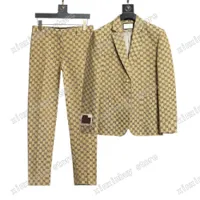 set di abiti da uomo xinxinbuy set di blazer di moda uomo classico casual floreale giacca in tessuto jacquard a maniche lunghe maniche