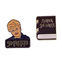 Pins Brooches So Fletch Jessica Enamel Pin Murder She Wrote Brooch Detective TV Shows Jewelry235r
