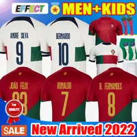 22 23 Portuguesa Joao Felix Soccer Jerseys Ruben Bruno Bernardo Ronaldo Fernandes Portugieser 2022 Portugisiska landslagets fotbollsskjorta män KIDS KIT DIOGO J.