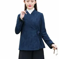 chinese Style Clothing Women Coats Winter 2021 Autumn Hanfu Cotton Linen Tang Suit Cheongsam Top 12031 Ethnic e8dn#