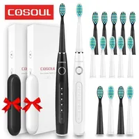 Professional Sonic Electric Toothbrush 5 Modes Rechargeable Waterproof Box as Gift 220224
