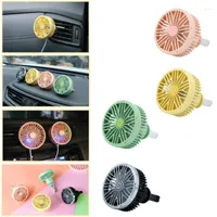 Car Air Freshener USB Electric Auto Vent Clip Outlet Fan Mini LED Light 7 Blade Cooler Adjustable 3-Speed With
