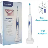 Rotary Electric Toothbrush Automatic Ipx7 Waterproof Wireless Charging Whitening Teeth for Adults Travel Necessities 0428