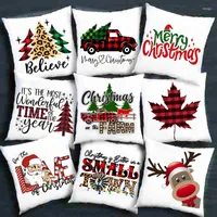 Pillow Christmas Tree Deer Santa Truck Pillowcase Year Decor Cover Home Pillows Cases Decorative Bed Sofa Car Case