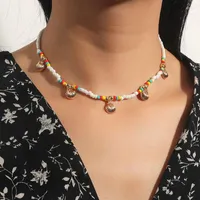 Choker Boho Jewelry Colorful Seed Beads Necklace For Women Shell Necklaces Collar Clavicle Chain Party Girls Accessories