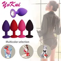 Massager giocattolo Yukui Silicone Butt Plug 3 Diverse dimensioni Ual Puntetti sessuali anali Donne set di merci per vibrazioni di dildo per adulti18