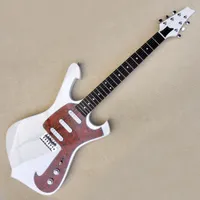 Factory Custom White Electric Guitar with Red Pickguard SSS Pickups Chrome Hardware Rosewood Fretboard Can be Customized