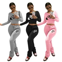 2022 Brand Designer Women Letter Tracksuits Winter Fall Two Piece Set Casual Hoodies Pants Crew Neck Sports Suit Long Sleeve Outfits DHL 4336