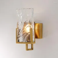 Wall Lamp JMZM Nordic Modern Copper Crystal Light Luxury Golden Indoor Sconce For Living Room Stair Background Aisle