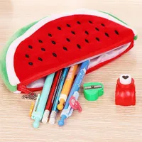 Storage Bags Fashion Women Cosmetic Bag Pencil Watermelon Plush Zipper Organizer For Travel Necessary Candy Snack