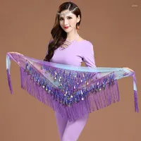 Stage Wear Fashion Women Belly Dance Hip Scarf For Oriental Tassel Triangle Wrap Costume Accessories Belt Shawl Chiffon Hand Kerchief