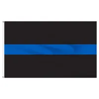 3x5ft 90x150см Black Blue Lives Matter Flag Thin Line Поддержка полиции Прямая фабрика оптом