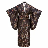 dragon&phoenix Women Japanese Evening Party Prom Dress Gown Novelty Vintage Classic Kimono Bathrobe Sexy Long Clothing Ethnic L7r4#