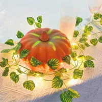 Strings 2M 20 LED Watermelon Leaf String Light DIY Artificial Ivy Vine Fairy Battery Powered Christmas Tree Plants Garland