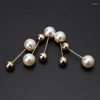Broszki moda 5x szal szal klipsy szaliki szaliki piny uroki imitacja podwójna perłowa broszka do dekoracji biżuterii prezent dla dorosłych