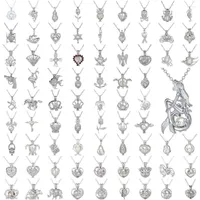 Anh￤nger Halsketten 63 Stile Perlen Halskette hohl Austern K￤fig DIY Charm Mermaid Retro Anh￤nger der Freundschaft Erkl￤rung Frauen