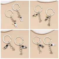 Keychains Fashion Friend Gifts Casal Jewelry Lover Key Chain Buttic Buttice Spaceman Ring Astronaut Keychain