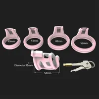 SS22 Toy Sex Massager pink Cock Lock Contrast Color Vent Hole Male Chastity Cage Penis Ring Toys with 4 Adult Game for Men