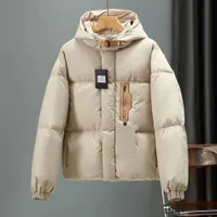 2022 Winter Neue Frauen Down Jackets Halten Sie warme luxuriöse Frauen -Wear -Marke kurze warme Männer und Frauen mit Geld weiße Ente Down Kapuzenzip Coat Top