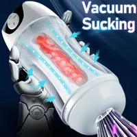 Sex Toy Massager Automatic Masturbation Cup for Men Sucking Heating Real Vagina Vibrator Pussy Pocket Handsfree Sex Machine Toys Adults 18
