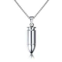 Bullet Necklace Pendant For Men 316l Stainless Steel Jewelry Soldier Friend Gift248S