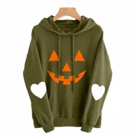 women's Hoodies & Sweatshirts Womens Halloween Pumpkin Long Sleeve Sweatshirt Plus Size Drawstring Hoodie Blouse With Pocket For Female Autu P5uY#