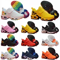 TN Plus KPU magic button Cushion Trainer Children Running shoes boy girl young kid sport kids Sneaker top quality217h