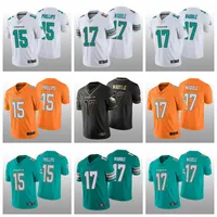 Miami''Dolphins''Men Women Youth 17 Jaylen Waddle 15 Jaelan Phillips 2021 Draft Vapor Limited Stitched Football Jersey White Black Red