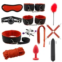 Massager Vibrator SM Products Women Sex BDSM Kits Bondage Gear Collar Whip Butt Plug Erotic Games Handbojor Toys For Adults