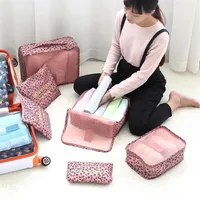 Duffel Bags High Quality 6pcs Set Travel Luggage Packing Cube Organizer Bag Nylon Mesh Pouch Storage Set 9 Colors Travelling307j