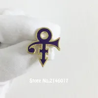 50pcs Hard Enamel Pins and Brooch 27mm Prince Love Symbol Badge Popular Custom Lapel Pin Purple White Musician Metal Craft2315