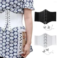 Belts Chain For Women's Elastic Leather Belt High Waist Shaping Decoration Matching Dress Simple Fashion Corset Luxury Designer