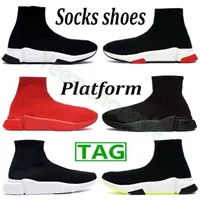 Socks Shoes Platform Trainers Fashion Men Women Casual Sneaker Triple Black White Red Green Royal Mens Us 6-12 B 242L