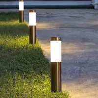Outdoor Garden Solar Lampe Lampe Edelstahl -S￤ule S￤ule leichte Hof Villa Landschaft Poller Hinterhofdecor