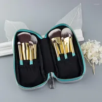 Makeup Brushes Anmor 9PCS Mini Soft Set Kit Portable Kabuki Brush For Make Up Professional Cosmetic Travel Bag Pincel Maquiagem