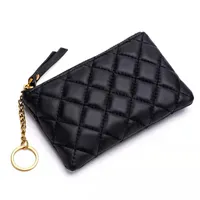 Genuine sheep leather women designer coin purses lady short style fashion casual key zero wallets no278