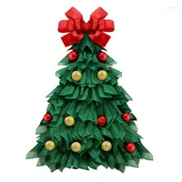 Christmas Decorations Cloth Simulation Tree Xmas Garland Pendant Kid Toy Gift Home Door Wall Hanging Ornament Decoration