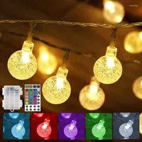 Strings 50 60 LED Light Outdoor Lamp 16 Colors USB Battery String Lights For Holiday Christmas Party Waterproof Fairy Garden Deco
