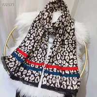 2022 Leopard Print Women Winter V Scarves Warm Printed Long Wool Shawl Soft Long Neck Scarf Cashmere Outdoor Wraps Sexy Scarves