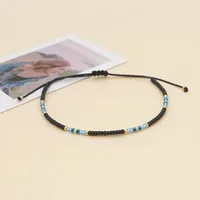 Strand Shinus Black Seed Beads Bracelet Simple For Women Jewelry Miyuki Glass Bead Thin String Adjustable Beaded Braclets