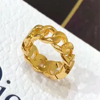 Fashion gold letter love rings bague for lady women Party wedding lovers gift engagement jewelry With BOX it265a