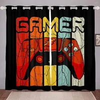 Curtain Camouflage Gamepad Window Curtains For Bedroom Living Room Boys Teens Video Gamer Youth Modern Gaming Drapes