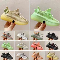 Kids Running Shoes Pharrell Williams Sample Yellow Core Black children Sports Shoes Sneakers baby birthday gift Size 24-35324S