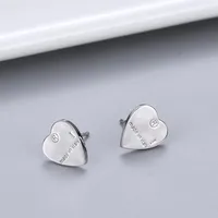 Women Heart Letter Stud Earring Cute Letters Earrings with Stamp Gift for Love Girlfriend Fashion Jewelry Accessories High Quality236W