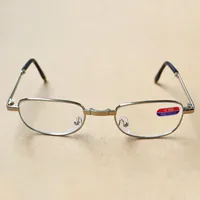 Occhiali da sole hombre mujeres gafas de lectura plegables estructura metal lentes revestidas caja grad 1.0 1.5 2.0 2.5 300 018