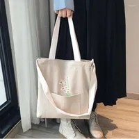 Evening Bags 2022 Women's Corduroy Shoulder Messenger Bag Canvas Ladies Casual Totes Shopping Female Cloth Handbag With Outer Pocket
