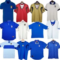 Jerseys de futebol 1998 Retro Baggio Maldini Jersey Football 1990 1996 1982 Rossi Schillaci Totti del Piero 2006 Pirlo Inzaghi Buffon Ita